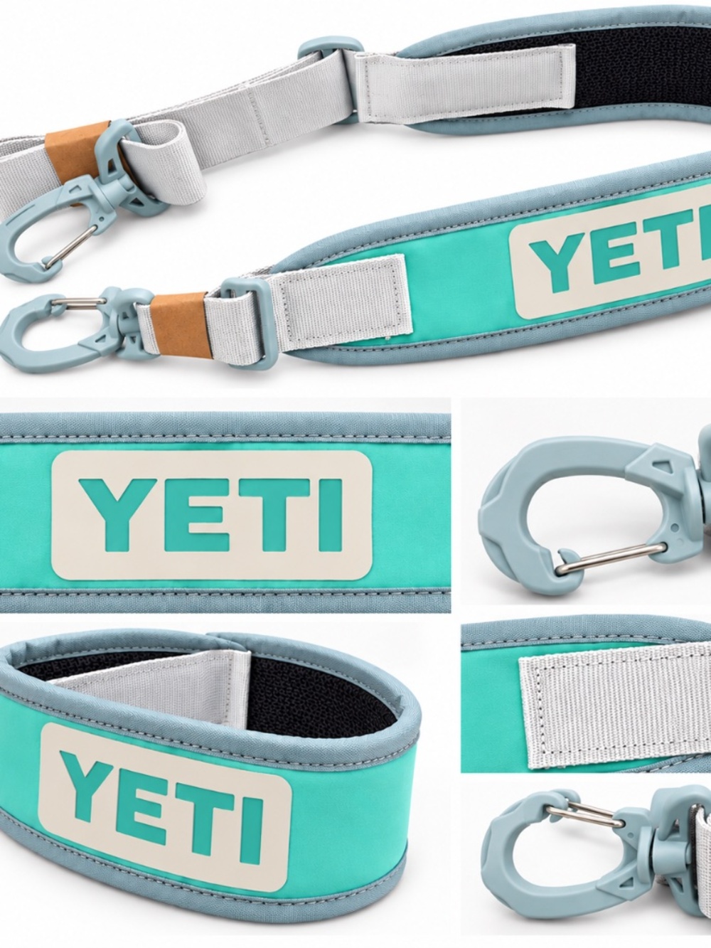 Genuine YETI Hopper Padded Shoulder Strap – Aqua/Teal & Gray